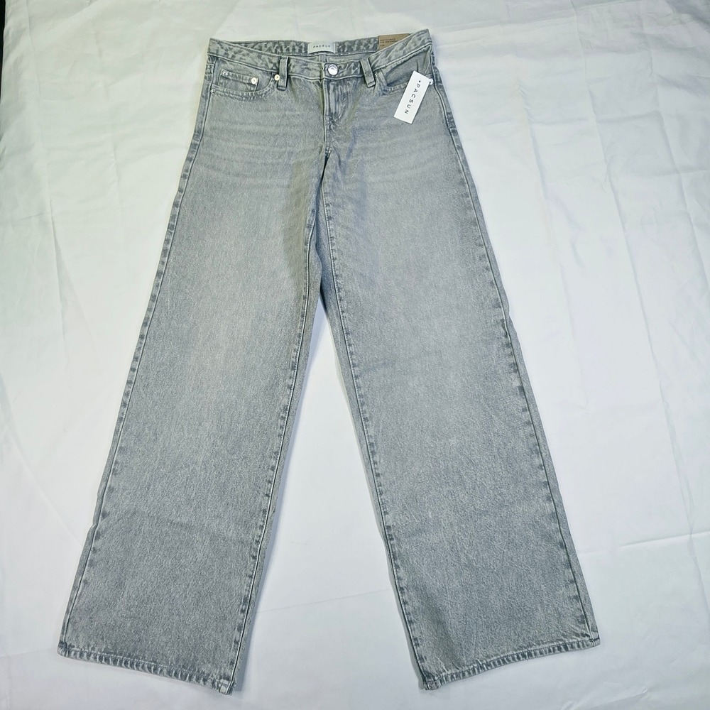 PacSun Womens Kaia Ultimate Baggy Jeans 24 Light Blue Low Rise Wide Leg